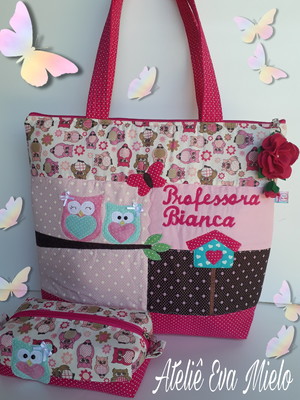 Kit bolsa professora + estojo
