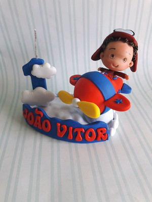 Topo de bolo aviador