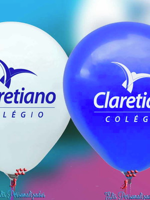 Bexigas personalizada com logo empresa cores sortidas
