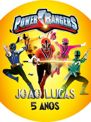 Adesivo pirulito power rangers