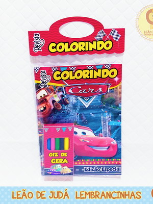 Revistinha para colorir tema carros
