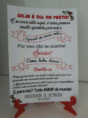Cartao de agradecimento casamento