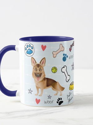 Caneca presente pet pastor alemão pet cachorro personalizada