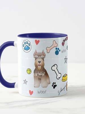 Caneca personalizada presente pet schnauzer