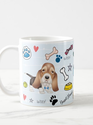 Caneca personalizada de basset hound pet cachorro divertida