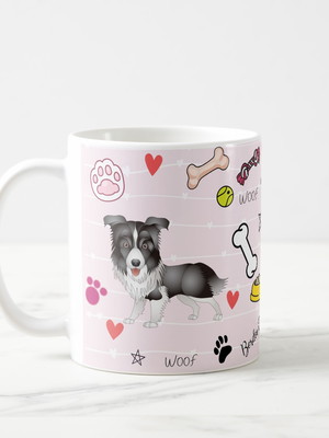 Caneca personalizada presente criativo pet border collie