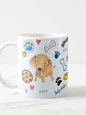 Caneca personalizada presente pet salsichinha com nome