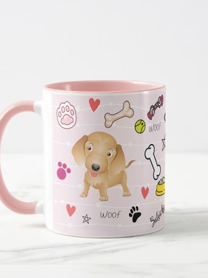 Caneca criativa dachshund salsichinha pet cachorro com nome
