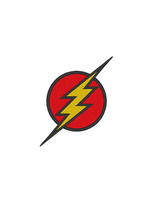 Patch bordado termocolante logo flash