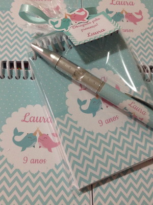Bloquinho narwhal c/caneta