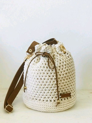 Bolsa saco em croche