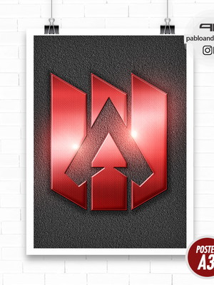 Apex legends - logo - poster impresso a3 (frete incluso)
