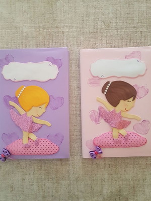 Capa de caderno bailarina
