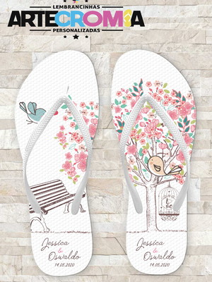 Sandália personalizada de casamento