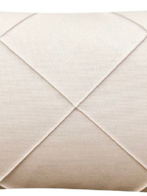Capa para almofada drapeada retangular linho off-white