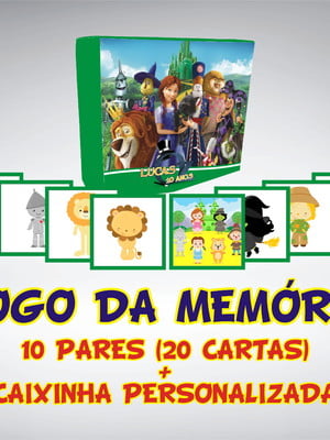 Jogo da memória mágico de oz
