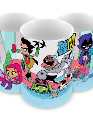 Caneca polímero teen titans go personalizada