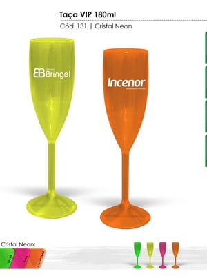 Taça vip ps cristal 180ml com serigrafia- mod. 131