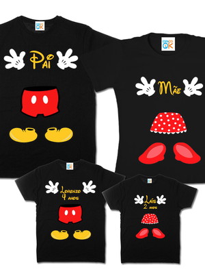 Kit família mickey partes com 4