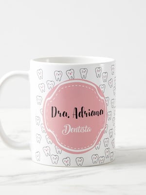 Caneca criativa presente profissão odontologia com dentinhos