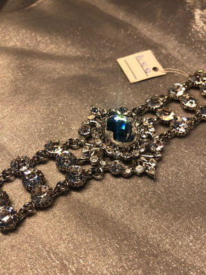 Pulseira prata com strass e zircônia