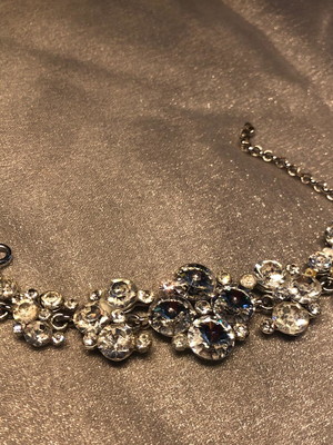 Pulseira prata com strass e zircônia