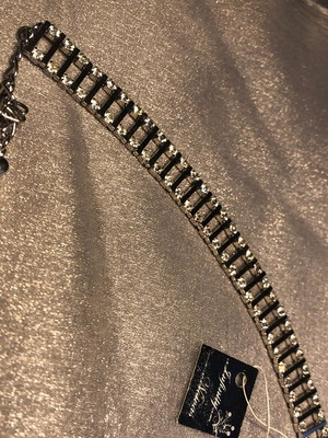 Pulseira prata com strass
