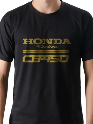 Camiseta camisa moto honda cb 450 custom 1986 100% algodão
