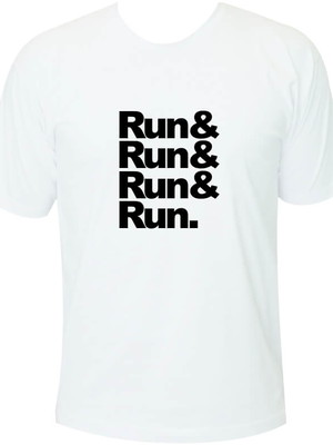 Camiseta frase de corrida run& run.