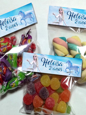 Lapela com saquinho frozen 2 não acompanha doces