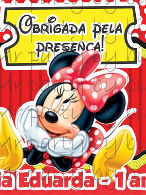 Rótulo retangular squeeze mickey
