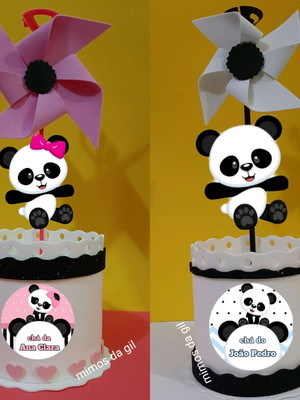 Centro de mesa panda