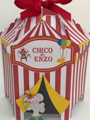 12 unidades centro de mesa - tenda circo