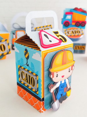 Caixa milk com alça pequeno construtor