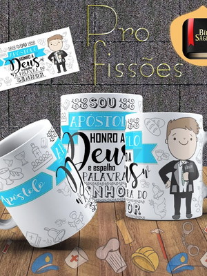 Caneca profissão apóstolo, com seu nome