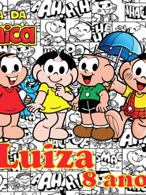 Rotulo balde pipoca turma da mônica lavável
