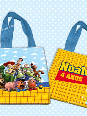30 sacolas ecobag personalizada toy story