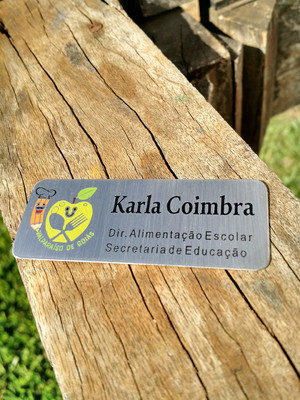 Kit 14 peças crachás personalizados fixação imã