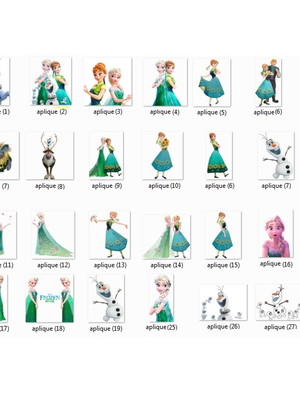 Aplique adesivo frozen febre congelante 6cm**outros temas