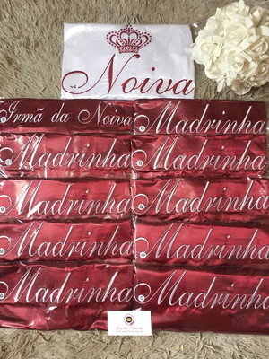Robe de cetim bordado 2ª linha noiva madrinha roupão hobby