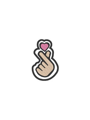 Patch bordado termocolante bts - mãozinha