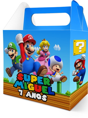 Caixinha surpresa personalizada super mario bros