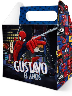 Caixinha surpresa personalizada homem aranha