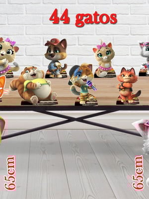 Display 44 gatos , totem enfeite de aniversario