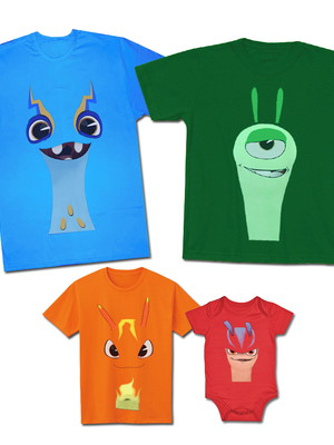 Kit slugterra com 4 camisetas