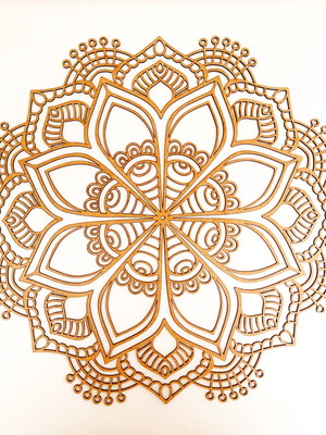 Mandala mdf cru 50 x 50