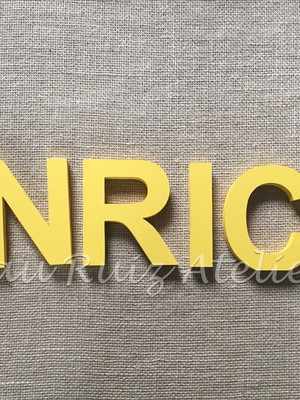 Letras decorativas nome de parede