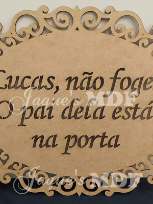 Placa oval vazada crua personalizada