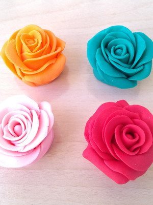 Kit com 4 flores de açúcar