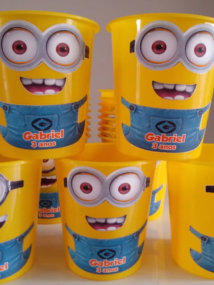 Balde de pipoca minions 1 litro